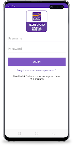 Aeon Card Mobile Merchant Screen 3