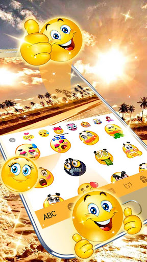 Golden Sunset Keyboard Theme Screen 3