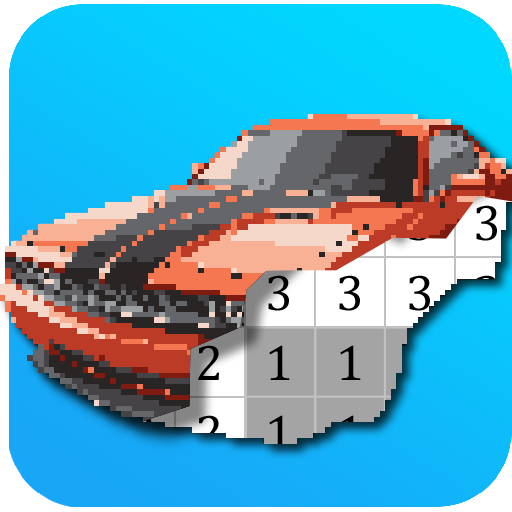 Cars Game Pixel Art - Color by  Icon