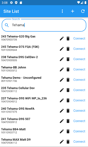 Android application Tehama C2 screenshort