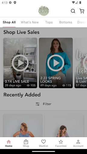 Android application One Eleven Olive Boutique screenshort