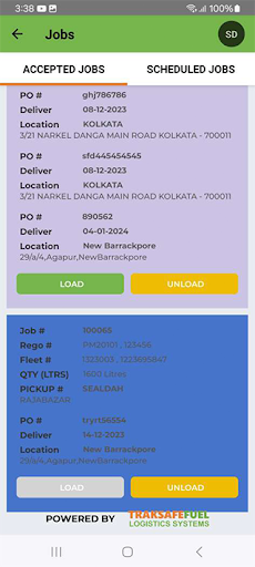 Android application TrakSafe Fuel Logistics screenshort