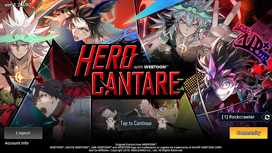 Hero Cantare with WEBTOON™ 1.2.389 APK + Mod (God Mode / High Damage) for Android