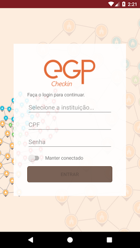 Android application EGP - Checkin screenshort