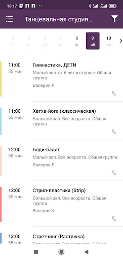 Студия фитнеса и танцев Danex Screen 3