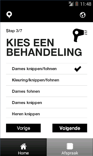 Android application Mark Rietra haarsnijders screenshort