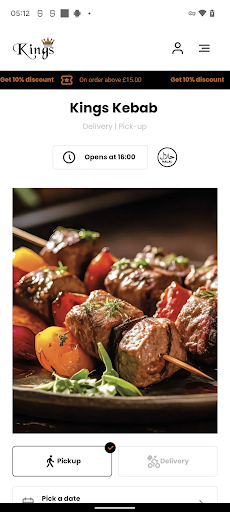 Android application Kings Kebab screenshort