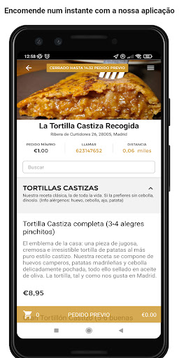 Android application La Tortilla Castiza screenshort