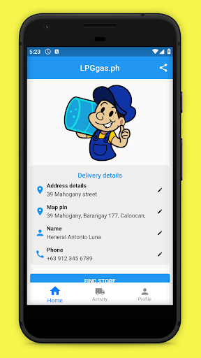 Android application LPG Online Delivery screenshort