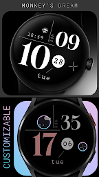 Battery 9 minimal watch face - Screenshot Image