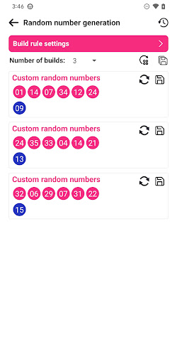 Lottery Numbers & Generator Screen 2