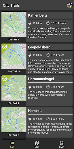 CityHikes Hiking Trails Vienna Screen 2