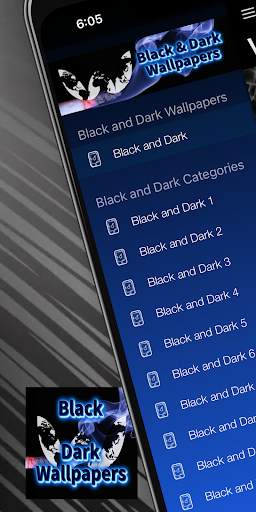 Android application Black and Dark Wallpapers screenshort