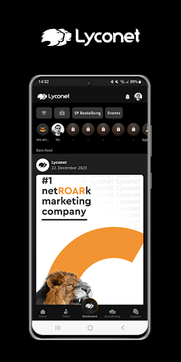 Android application Lyconet screenshort