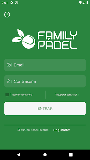 Android application Family Padel screenshort