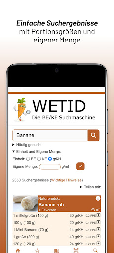 WETID - Diabetes Suchmaschine Screen 3