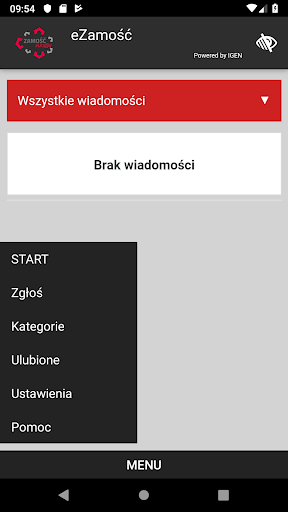Android application eZamość screenshort