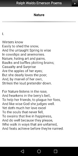 Ralph Emerson Nature and Life Screen 3