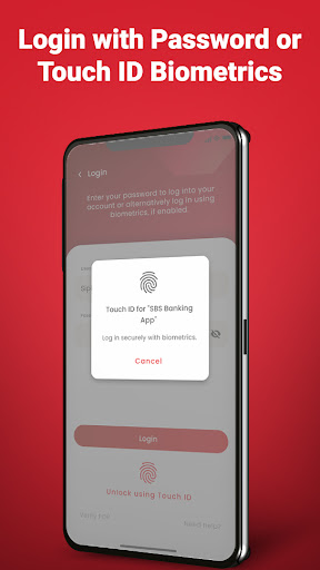 Android application SBS Banking App screenshort