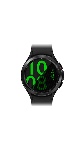 Android application OLED Green LEFT Watch Face screenshort