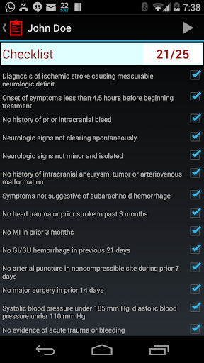 IV Stroke Thrombolysis Screen 3