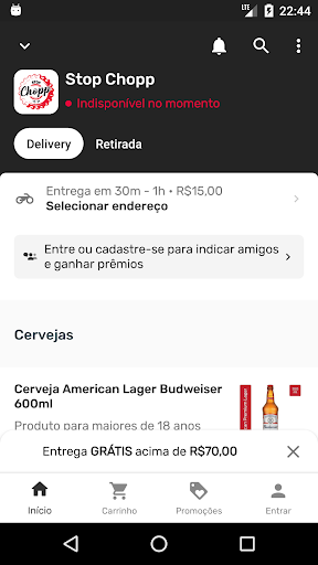 Android application Stop Chopp BH screenshort