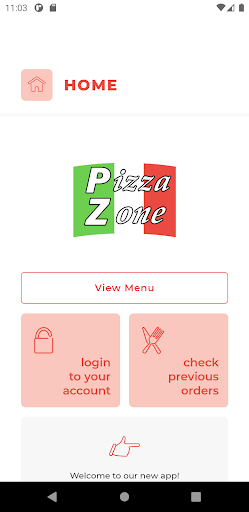 Android application Pizza Zone DL14 screenshort