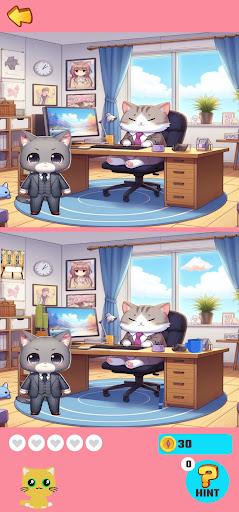 Android application Find the Differences Cat Quest screenshort