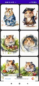 Watercolor Hamster Wallpaper
