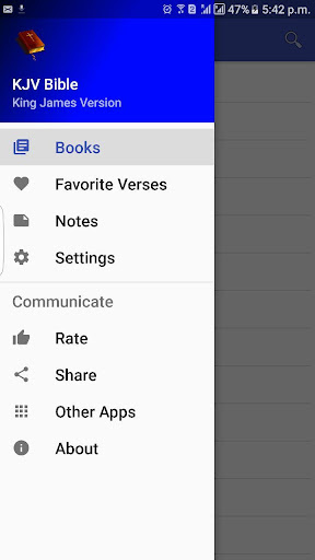 Android application KJV Bible screenshort
