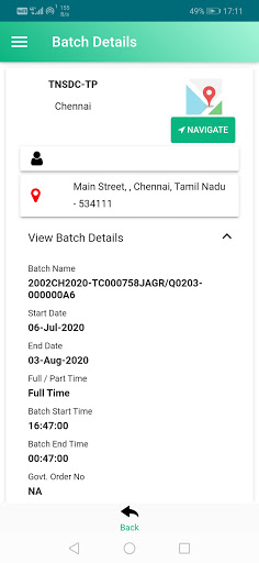TNSDC Assessor App Screen 2