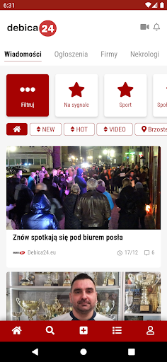 Android application dębica24 screenshort