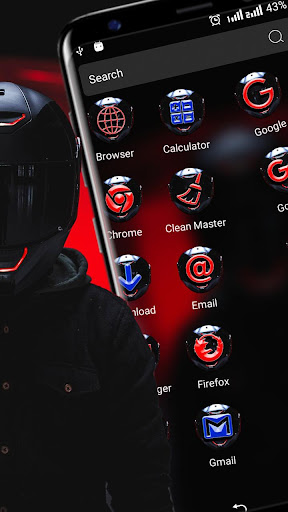 Bike Helmet Launcher Theme Screen 3