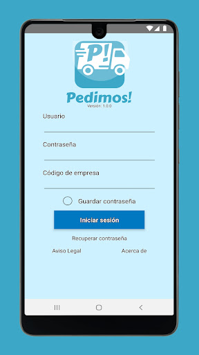 Android application Pedimos! screenshort