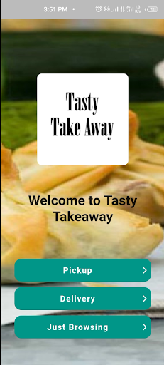 Android application Tasty Takeaway screenshort