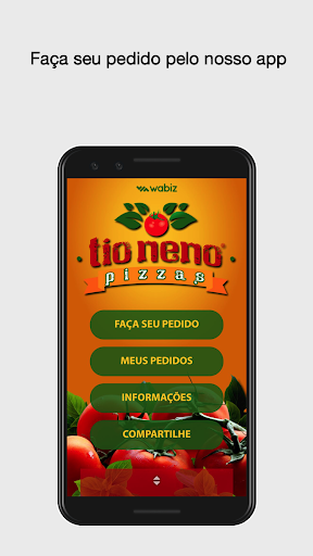 Android application Tio Neno Pizzas screenshort