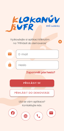 Android application Klokanův kufr screenshort