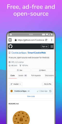 SmartCookieWeb Privacy Browser Screen 3