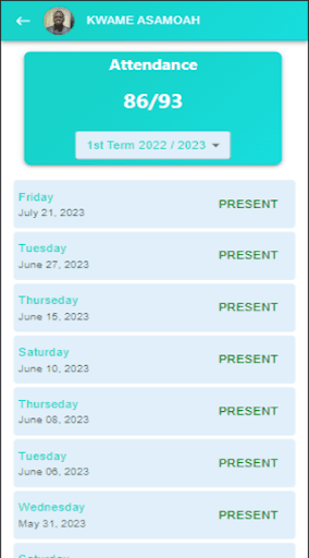 SIS Revolution Parent Portal Screen 3