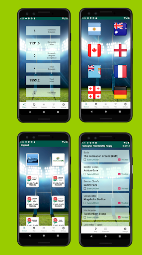 Android application Rugby Ground Tracker screenshort
