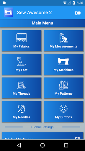 Android application Sew Awesome 2 (Sewing Tracker) screenshort