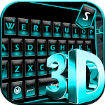 Cover Image of Download Blue Neon Fonts Tech Beam Keyb  APK