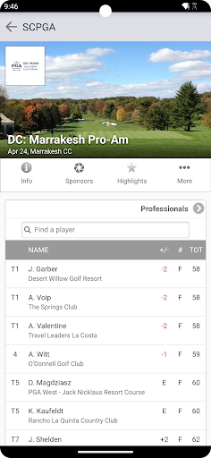 Southern California PGA Screen 3