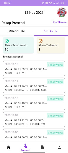 Absensi RSG Kediri Screen 2