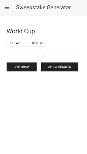 Sweepstake Generator Screen 3