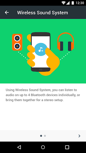 Android application Wireless Sound System screenshort