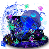 3D Cute Neon Jellyfish Theme icon