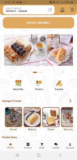 Android application Kampoeng Roti screenshort