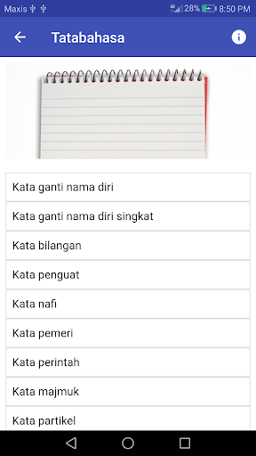 Android application Tatabahasa : Nota & Latih Tubi screenshort