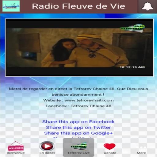 Android application Radio Fleuve de Vie screenshort